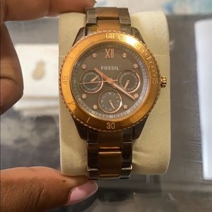 Fossil Rose Gold / Chocolate Watch